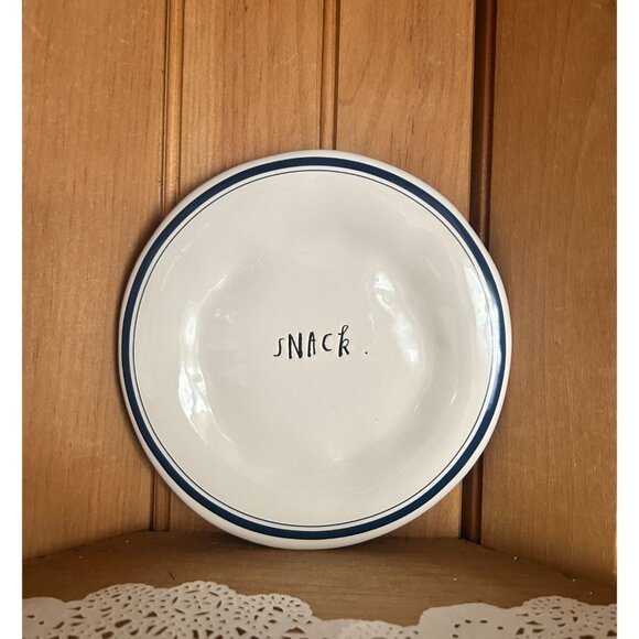 Vintage Rae Dunn Artisan Collection Magenta Appetizer Blue Line Appetizer Plates - Picture 6 of 8